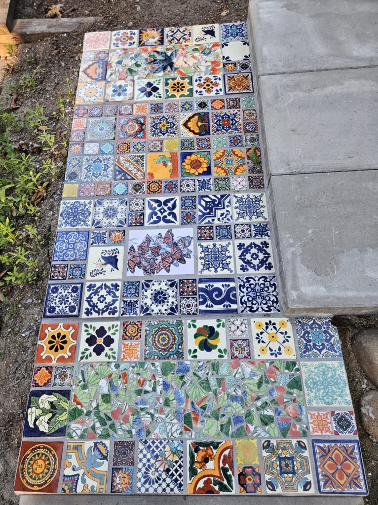 Four Completed Mosaic Steps