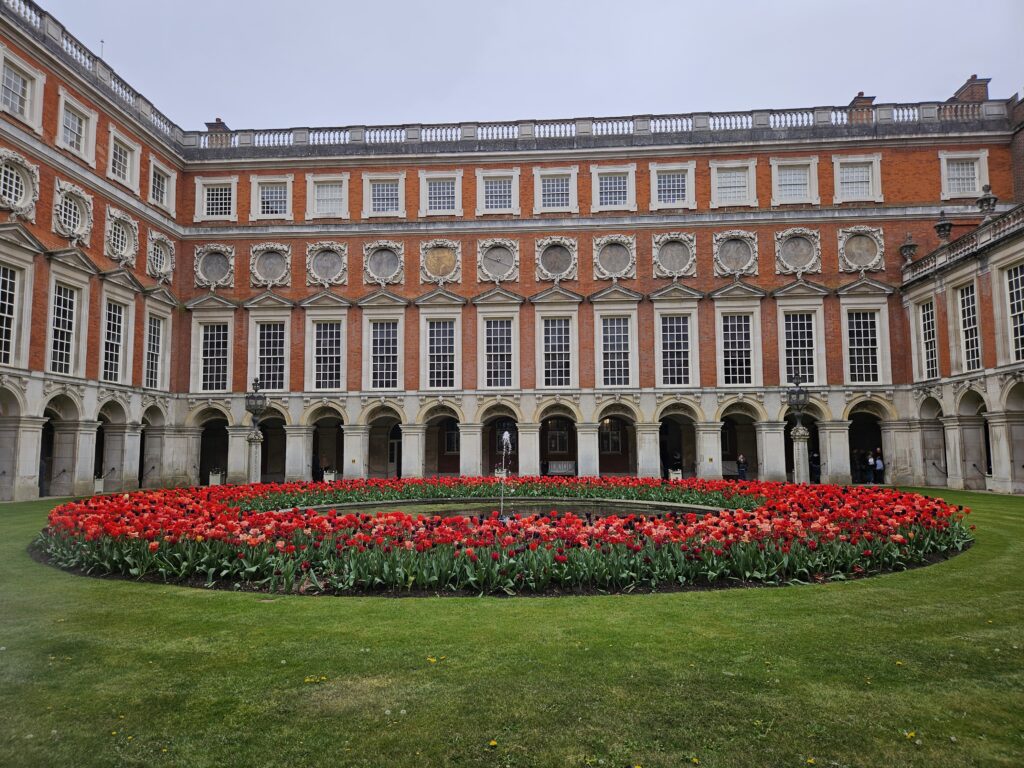 Hampton Court Interior tulip garden