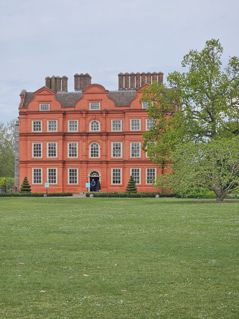 Kew Palace in Kew Gardens, home of Queen Charlotte and King George while he was "indisposed."