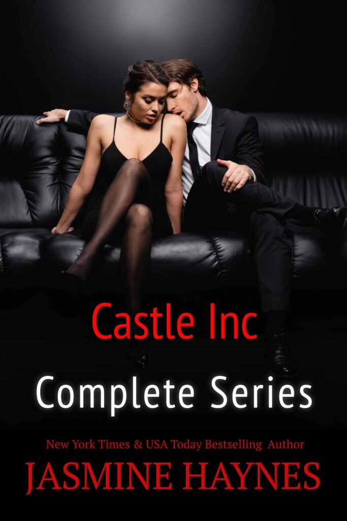 Sexy man and woman on couch Castle Inc Boxed Set cover